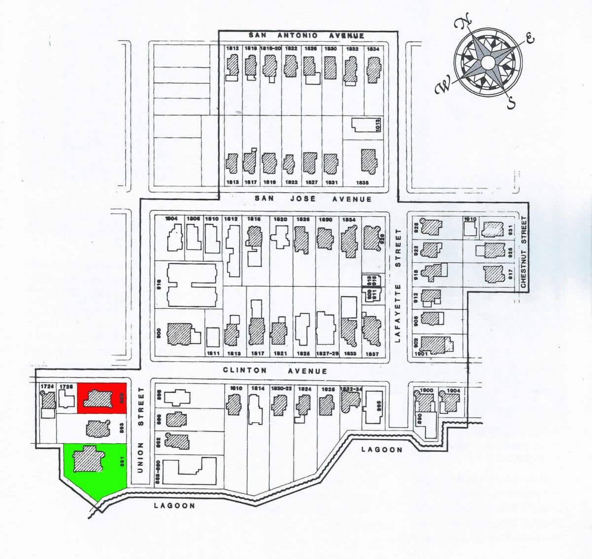 Alameda Post - a map of homes in Leonardville