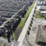 Alameda Post - an aerial view of Linear Park on Main Street
