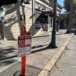 Alameda Post - No Parking signs in front of 1400 Bar & Grill