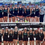 Alameda Pst - two group photos of the Oakland Strokes rowers