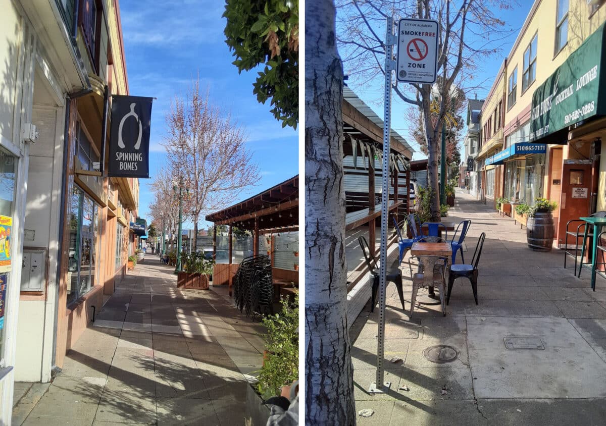 Alameda Post - Park Street shops and sidewalk