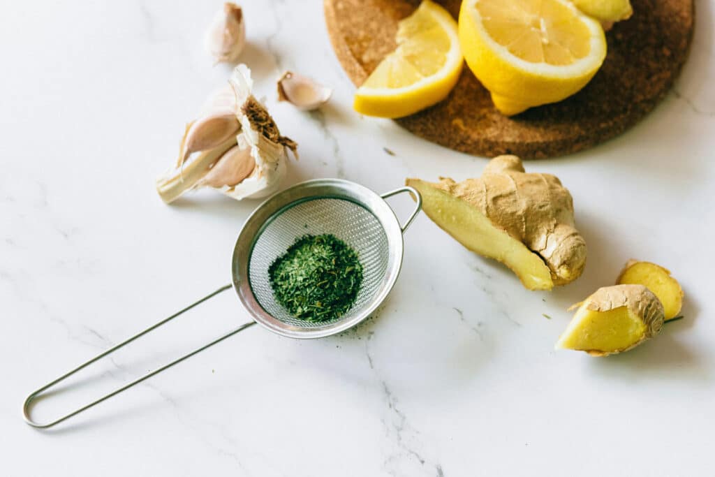Alameda Post - ginger, garlic, and herbs