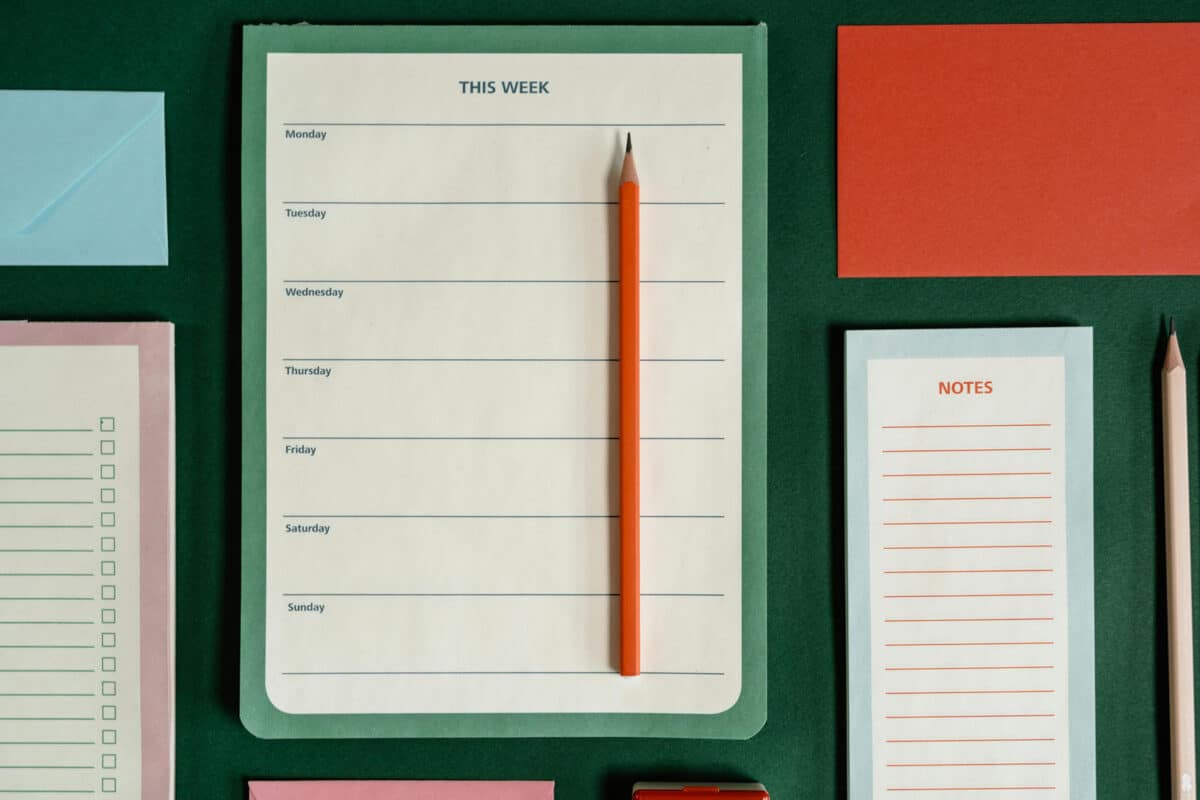 Alameda Post - stationary with a weekly to do list and notepads