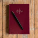 Alameda Post - a journal with 2024 on the cover. It sits closed on a table with a pen across it