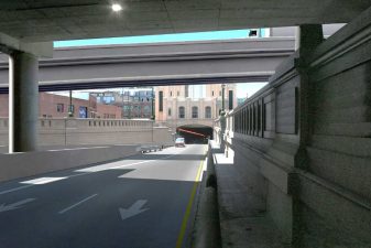 Alameda Post - A render of what the Posey Tube will look like, with a separate lane to go directly to interstate 880.