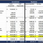 Alameda Post - a large spreadsheet of AUSD's budge for 2025/2025