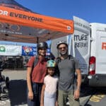 Alameda Post - a family poses at the Alameda EV Expo & Espresso