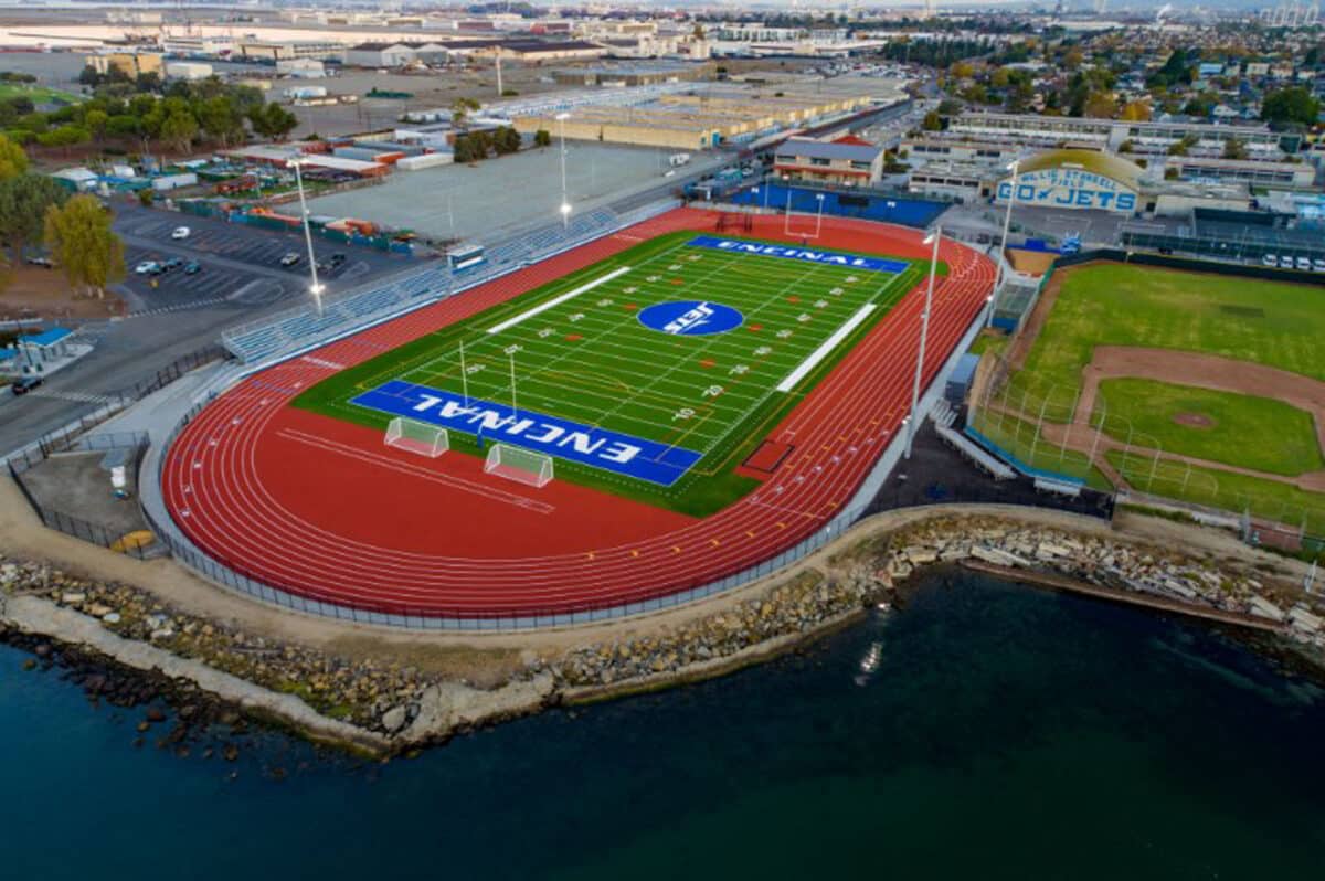Alameda Post - The new football firled and track at Encinal. 