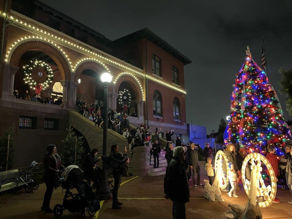 Alameda Post - City Hall during the Winter Lights Celebration and Alameda Winter Market