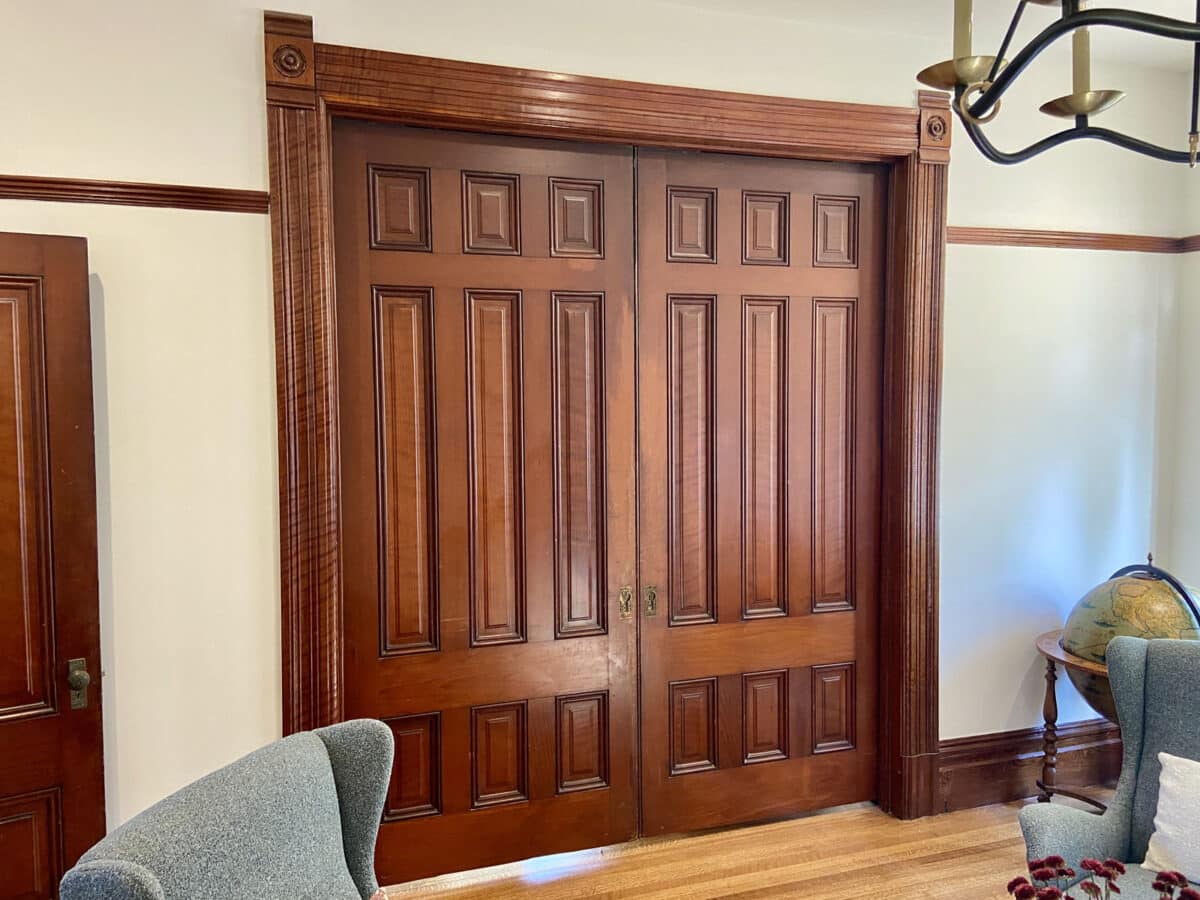 Alameda Post - beautiful wooden pocket doors