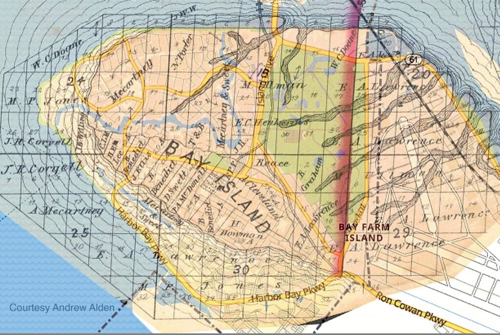 Alameda Post - a map of Bay Farm Island