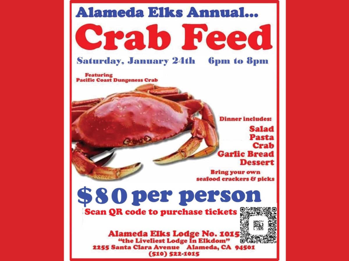Alameda Post - the poster for the annual Elks Crab Feed