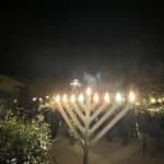 Alameda Post - a litmenorah at South Shore Mall