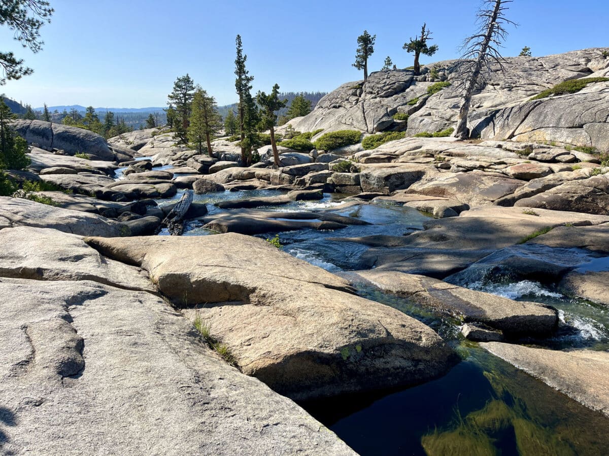 Alameda post - a rocky river area with lots of indentations making small pools