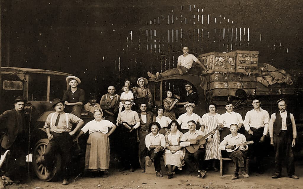Alameda Post - Members of the Ratto family gathered for this photograph in the days when Bay Farm was known far and wide as a cornucopia brimming with produce.