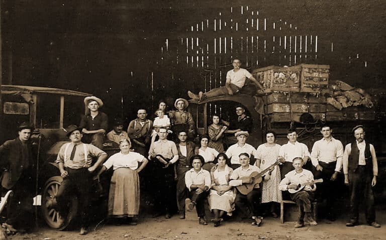 Alameda Post - Members of the Ratto family gathered for this photograph in the days when Bay Farm was known far and wide as a cornucopia brimming with produce.