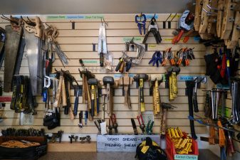 Alameda Post - a wall of tools at Oakland's Tool Lending Library