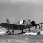 Alameda Post - Vought OS2u Kingfisher seaplane at Alameda Naval Air Station