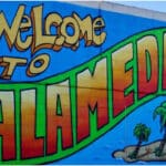 Alameda Post - a mural that says "Welcome to Alameda"