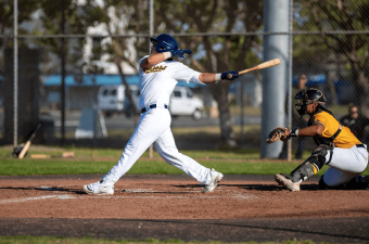 Alameda Post - An Anchor player at swings a baseball bat.