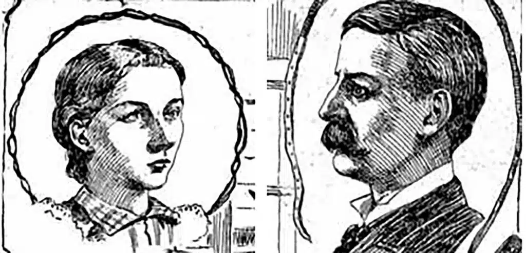 Alameda Post - line cut illustration of a man and a woman